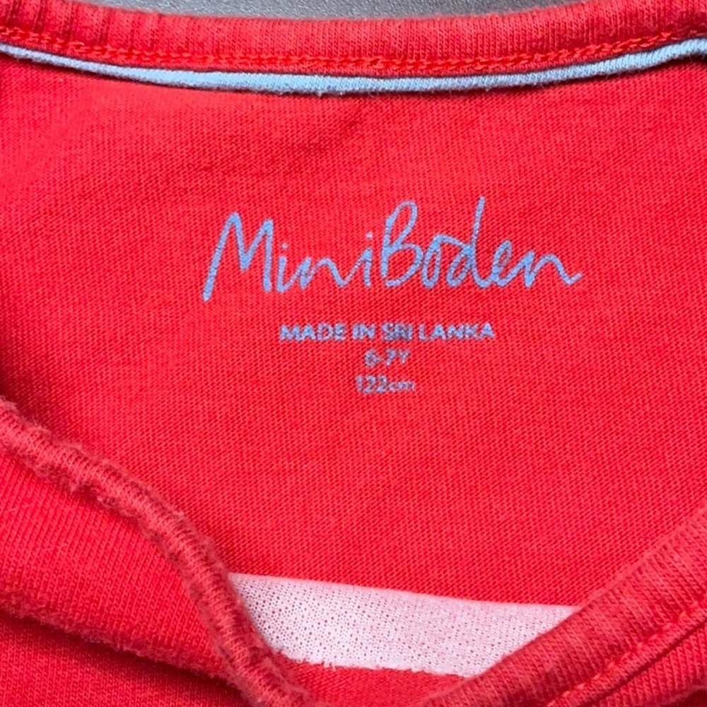 Mini Boden Red Cat Angel Appliqué Long Sleeve Tee - Picture 4 of 8